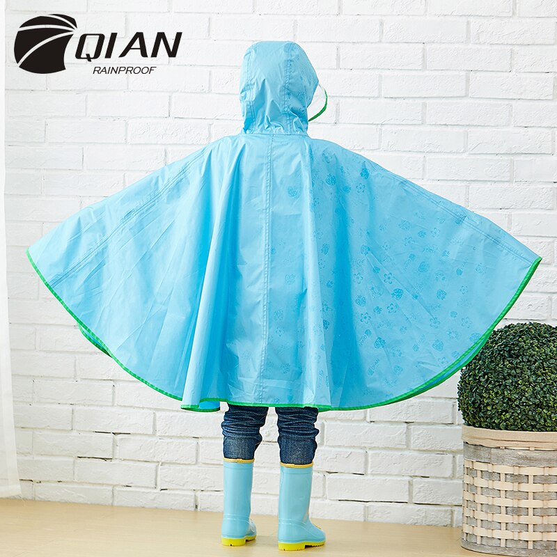 QIAN REGENDICHT freundlicher Regen Mantel Blüte in Regen freundlicher Regenbekleidung PU Beschichtung Regenanzug transparent Großen Krempe Mantel Regenmantel