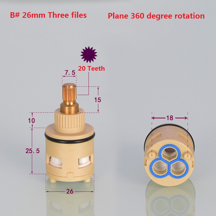 22/25/26mm Watersaving CeramicReplace Disc Cartrid... – Vicedeal