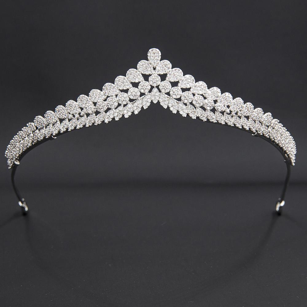 5A Niveau Zirconia Bridal Wedding Tiara Diadeem Haar Sieraden Accessoires Haarstukken CH10354