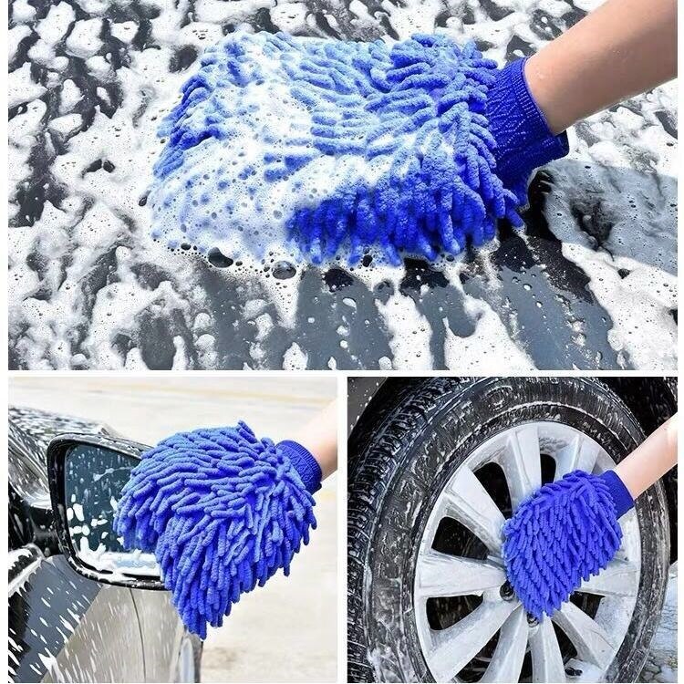 Guantes multifunción de microfibra de doble cara para lavado de coche, accesorios de limpieza para el hogar, paño suave, 5 piezas