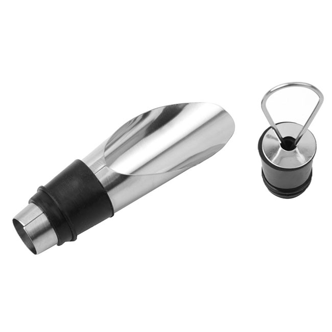 2 in 1 tappo per vino strumento per versare vino rosso tappo per bottiglia in acciaio inossidabile s tappo per versatore a imbuto in sughero accessori per sbarra: 1