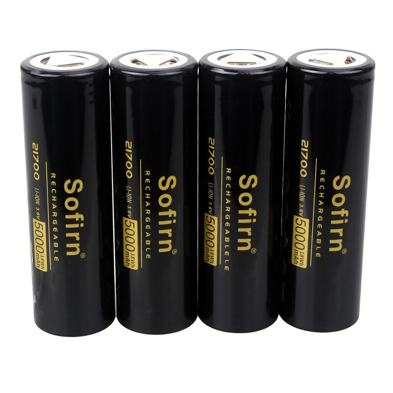 Sofirn High Drain 21700 Battery 5000mah li-ion Battery High Power Discharge 3.7V 21700 Cell Rechargeable batteries