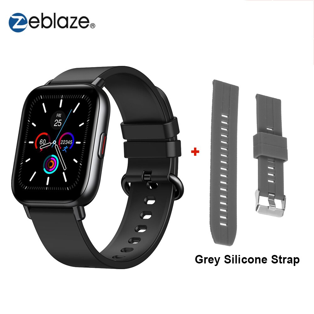 Zeblaze GTS Pro Smart Uhr Bluetooth 5,0 IP67 Wasserdichte Spo2 Ebene Smartwatch Schlaf/Herz Rate/Blutdruck Monitor uhren: Black Grey Strap