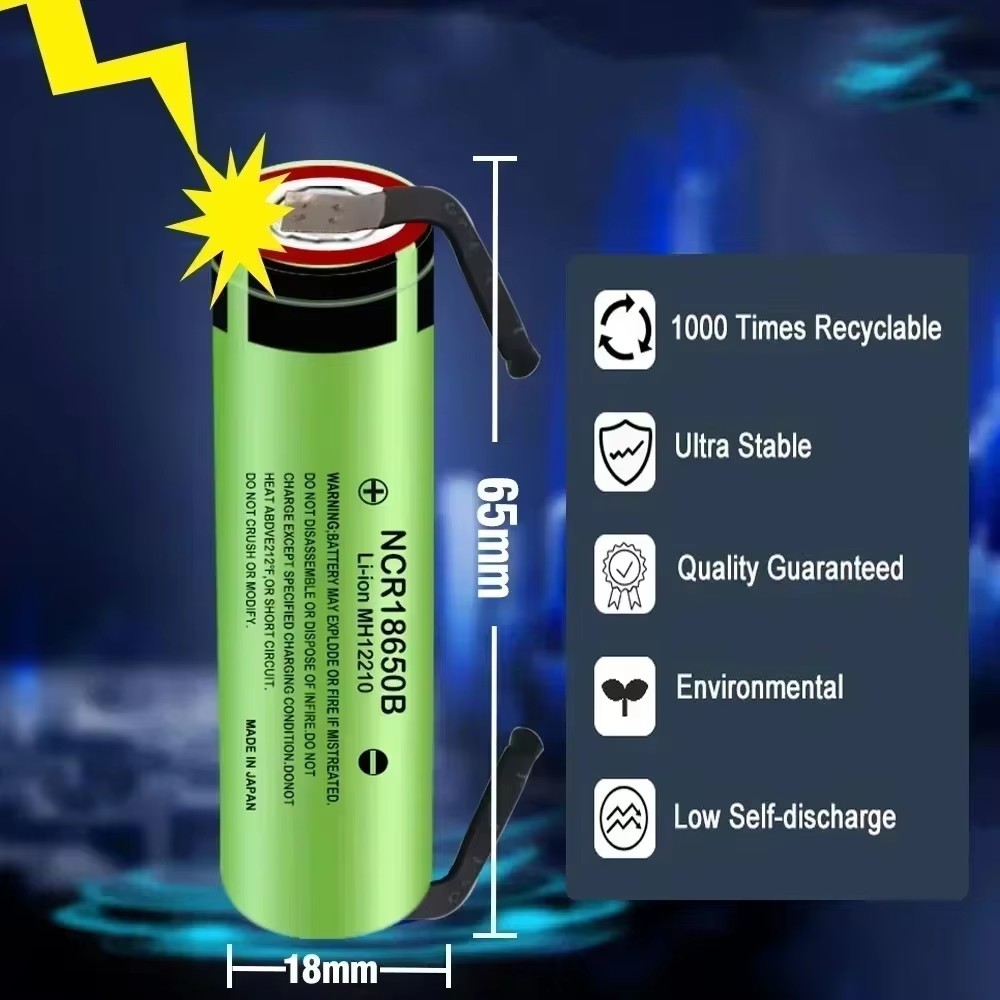 18650 Bateria NCR18650B 3,7 V 3400 mah Baterie litowe 18650 z arkuszem niklowym do spawania DIY
