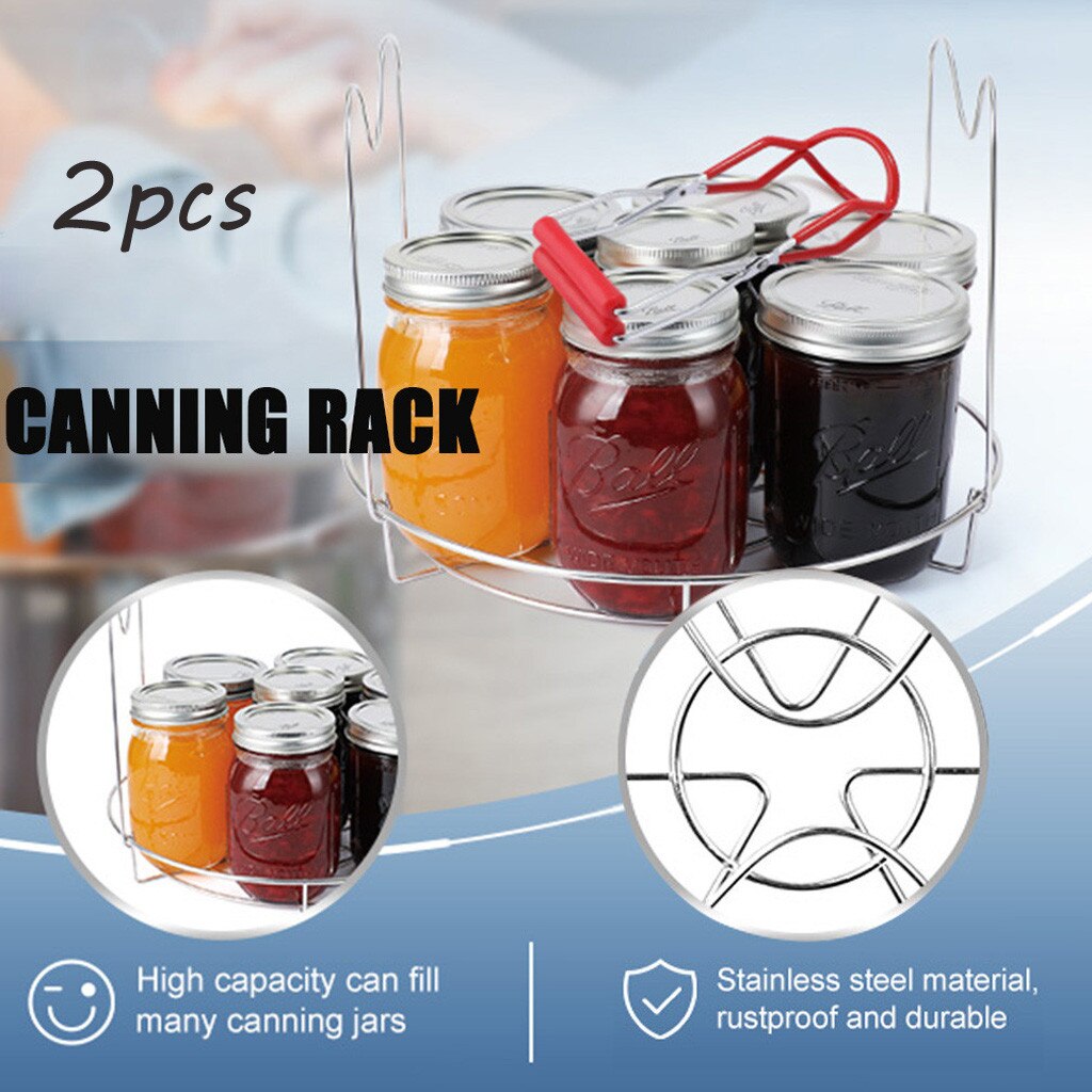 2PCs Stainless Steel Canning Rack Canner Rack Canning Jar Rack Kitchen supplies Fast