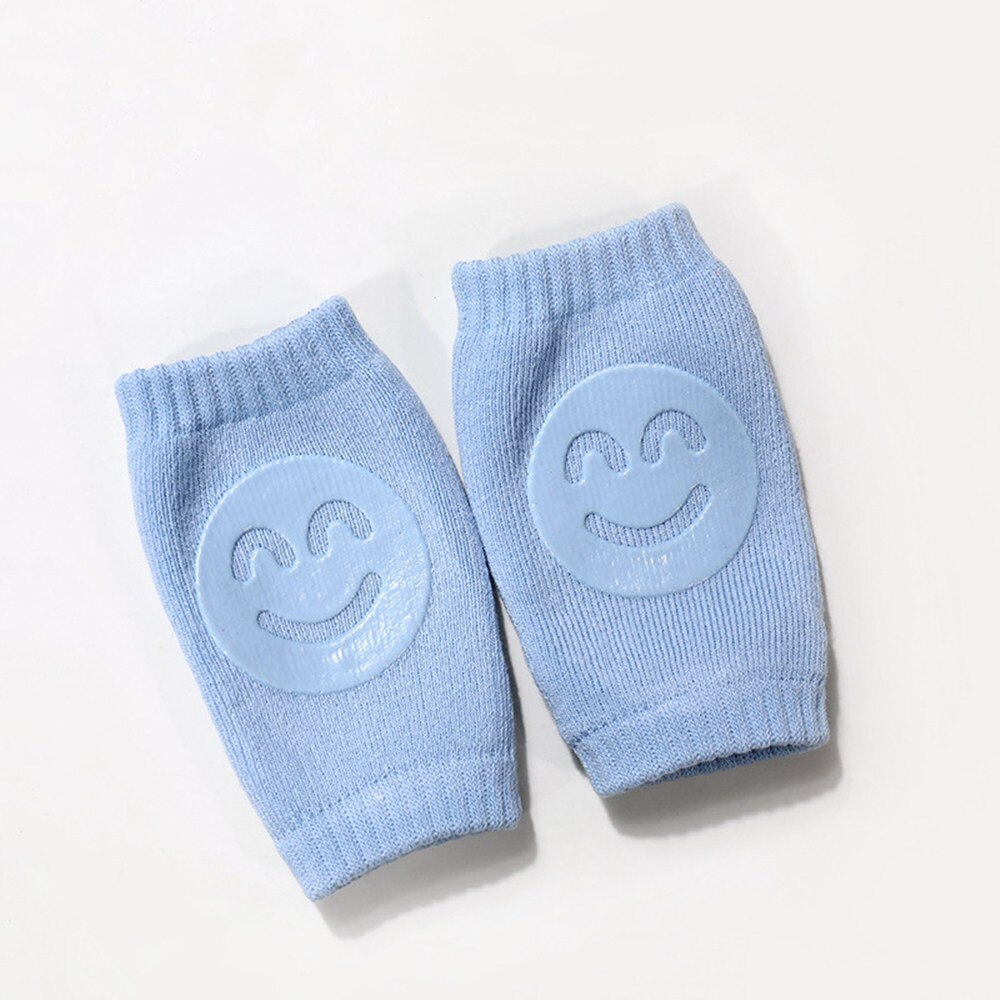 Crianças não deslizamento rastejando cotovelo infantil crianças acessórios do bebê sorriso joelho almofadas protetor de segurança joelheira perna mais quente meninas meninos: Blue