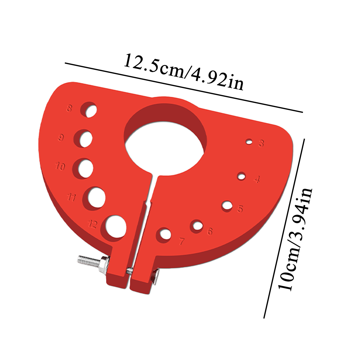 Broca de molienda multifuncional, afilador de cuchillos de perforación de impacto eléctrico, herramienta de molienda de ángulo de molienda multiusos: Rojo