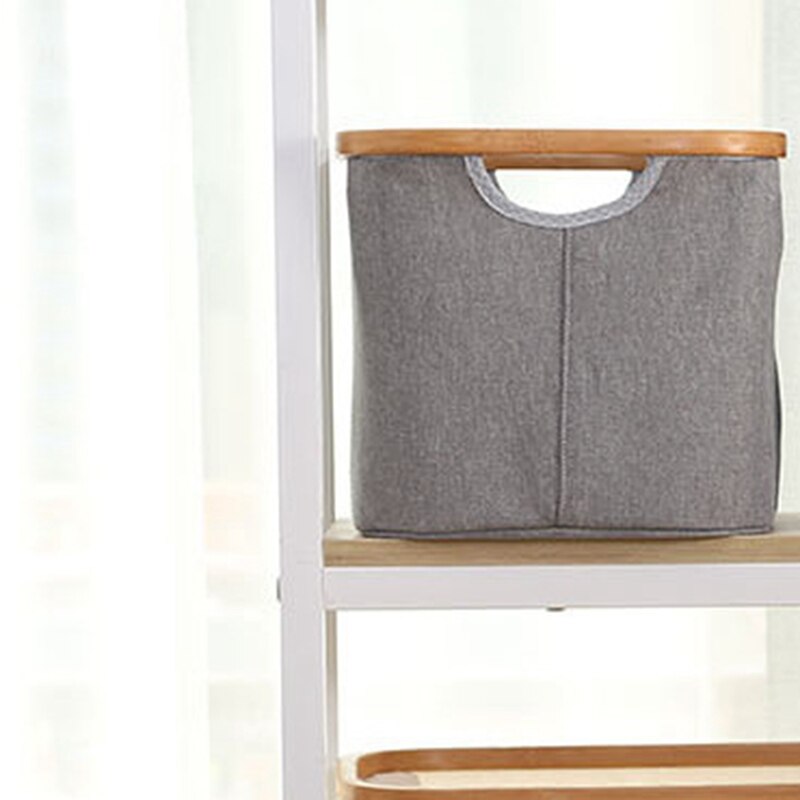 Bamboo Laundry Basket with Lid Hampers For Laundry Hamper with Handles Foldable Hamper Easily Transport Laundry,Grey