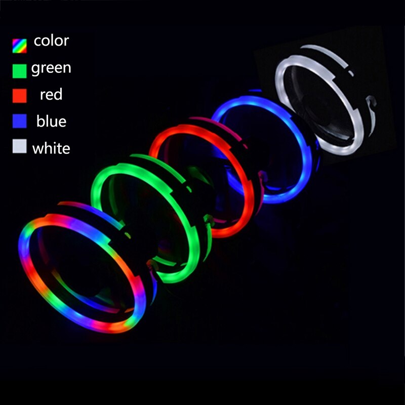 Desktop Computer Case Cooling Fan 12Cm Stille Met Light Emitting Kleurrijke Kleur Veranderende Dubbele Halo Host