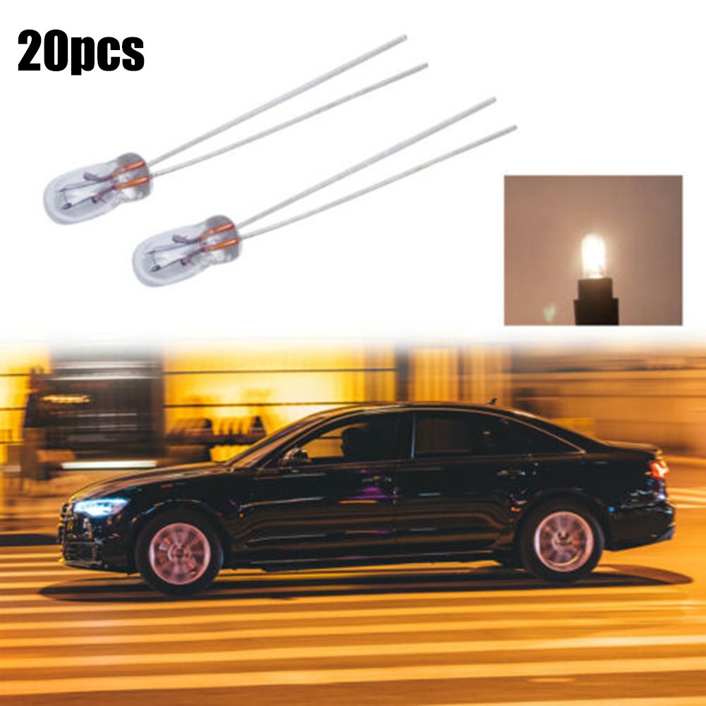 20pcs Miniature 3mm 12V T3 Lamp Light Bulb Incandescent Filament T3 Halogen Bulb Car Audio Gear Indicator Light Dashboard Bulbs