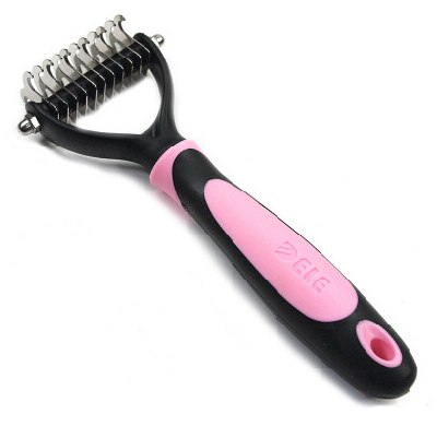 PipiFren Hond Brush Grooming Haar Borstel Voor Katten Gelikter Hark Huisdieren Zelfreinigende Douche Lang Haar honden borstel brosse chien: Roze