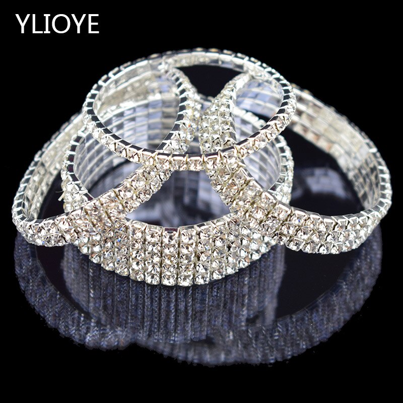 mehrere stile Kristall strecken Glanz Armbänder Für Frauen paar Girlsfriend Armreifen Hochzeit Braut