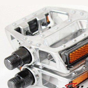Pedal de bicicleta bmx com peças, pedais de bicicleta, leve, de liga de alumínio, para estrada, mountain bike, ciclismo: Silver