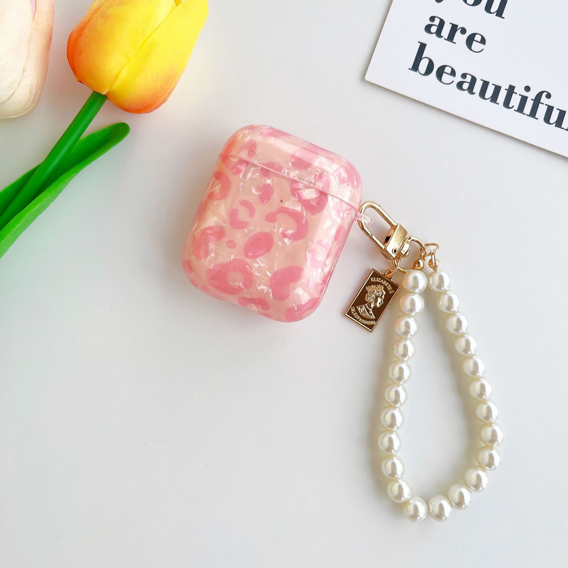 Für Airpods 2 fallen Airpod 3rd Rosa Leopard Liebe Kette Fällen für Apfel Airpods Profi Kopfhörer Schutzhülle Sanft Hülse fundas: XS / Licht Rosa