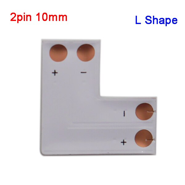10 stk 2 pin 3 pin 4 pin 5 pin 6 pin l form led stik til tilslutning af hjørne retvinklet rgb rgbw rgbww 2811 2812 5050 led strip: L   2 ben 10mm