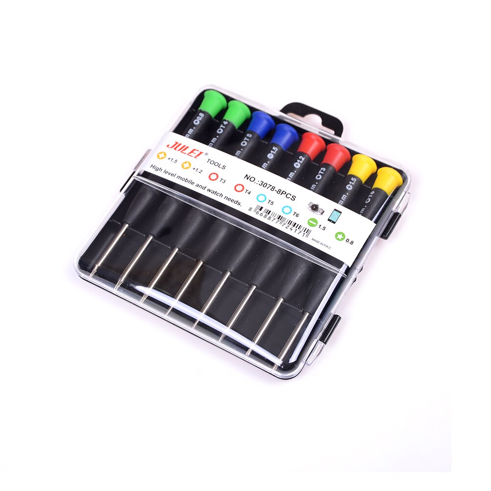 Juego de 8 unidades de 8 en 1, destornillador pequeño de precisión, juego de herramientas de reparación de bolsillo para teléfono móvil