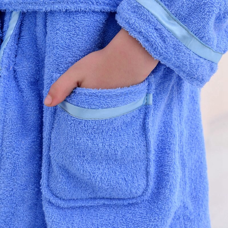 Bata de algodón con dibujos animados para niños y niñas, ropa de casa bonita, albornoz cálido de invierno, suave, para