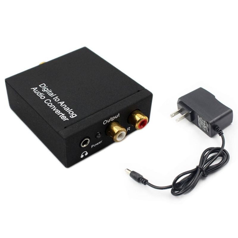 Digitaal Naar Analoog Converter Dac Met Fiber Kabel Digitale Toslink Naar Analoog Stereo Audio L/R Converter Adapter Met optische Cab