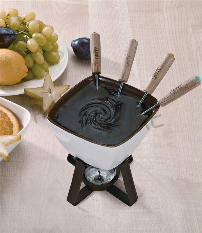 Keramische fondue set, diy kaasfondue pot voor