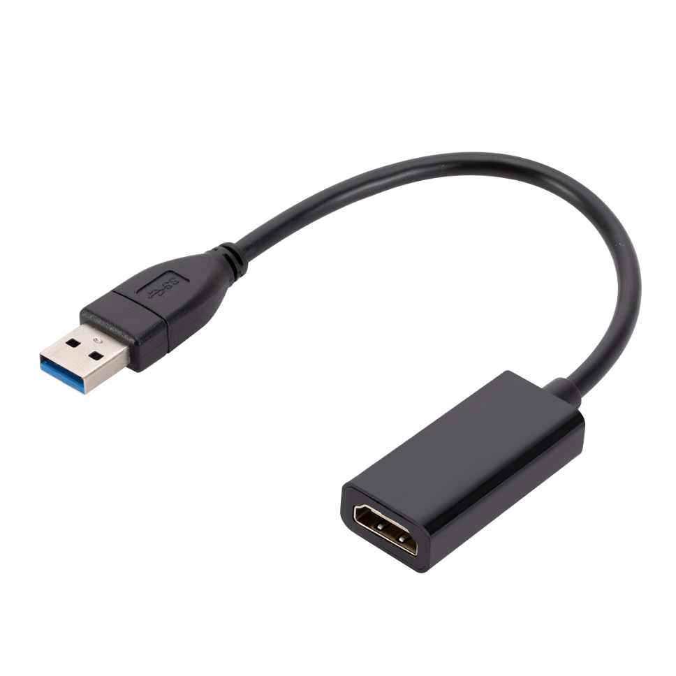 USB 3.0 zu HDMI-kompatibler Konverter 1080P USB-Stecker auf HDMI-Buchse Externes Grafikkarte-Adapterkabel für PC Laptop HDTV