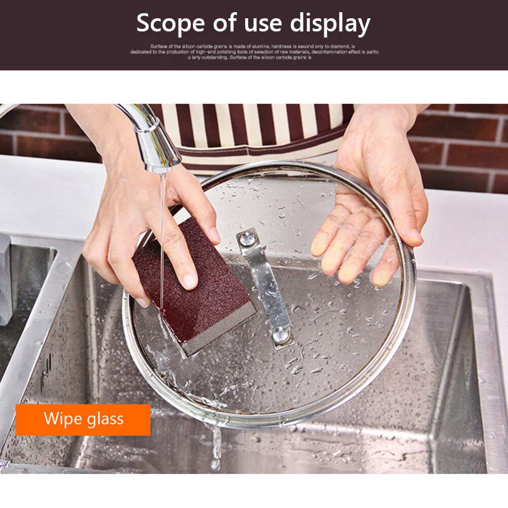 1/2/4/6/8pcs Emery Cloth Sponge Magic Gadgets Accessories Descaling Rub Tool Cleaner For Kitchen ffice Bathroom Cleaning Sponges