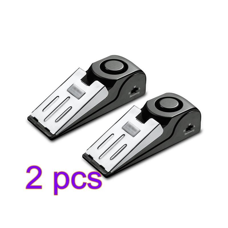Portable Carrying Female Personal Outdoor Alarm Smart Sensor Wireless Vibration Door Stop Alarm Block Security Alarm System: 2pcs