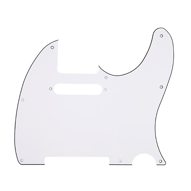 3Ply Aged Pearloid Pickguard Tele Style Guitar Pickguard Aged Musical Instrument Guitar Parts Accessories with 6 Colors: white