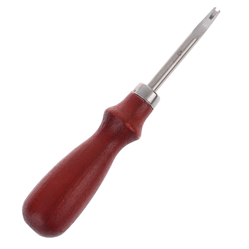 1pcs Sharp Leer Craft Rand Mes Snijden Hand Craft Tool Met Houten Handvat