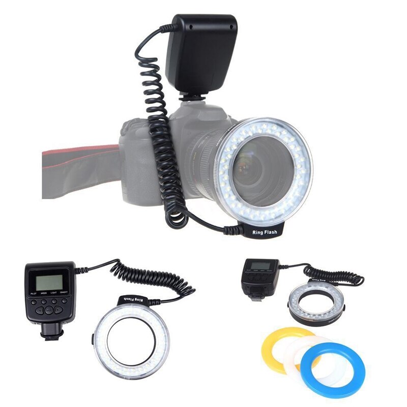 Makro led-rengassalamavalo canon nikon olympus panasonic dslr-kameraan