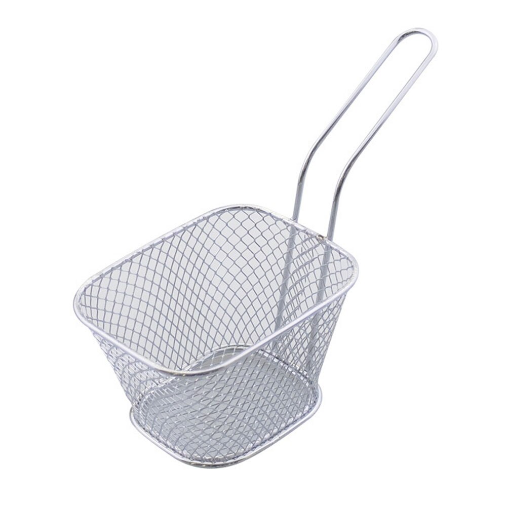 Portable Chips Mini Fry Basket Strainer Fryer Chef Cooking Colander Tool French Fries Snack Basket Home Kitchen Gadgets: B