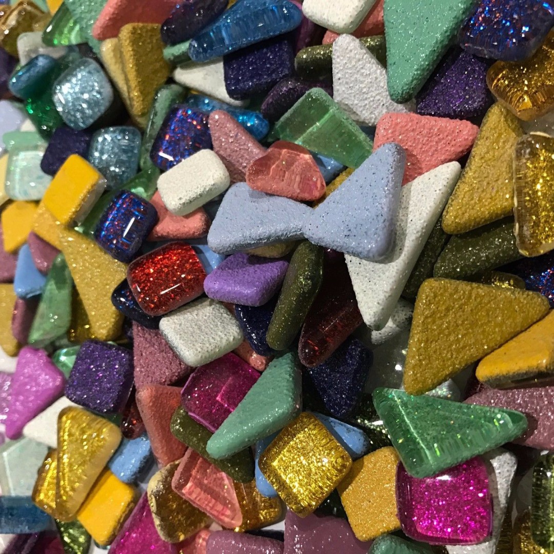 120g 70 stk farverige glitter skinnende håndværk materiale glas mosaik fliser bulk til børn håndlavet kreativitet diy hobbyer
