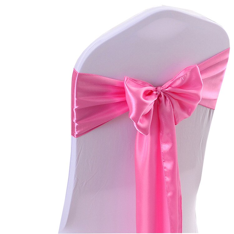 Cintas de lazo para silla de satén, cintas para decoración de Silla, boda, evento de Hotel, banquete, 50 Uds.,