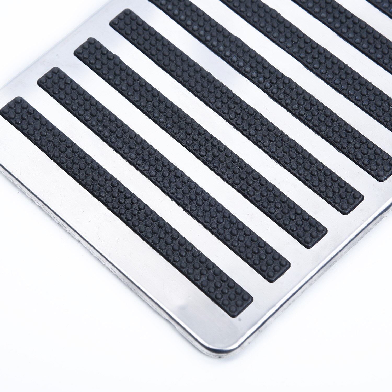 Portable Car Stainless Steel Floor Carpet Mat Patch Foot Heel Plate Pedal Pad X1