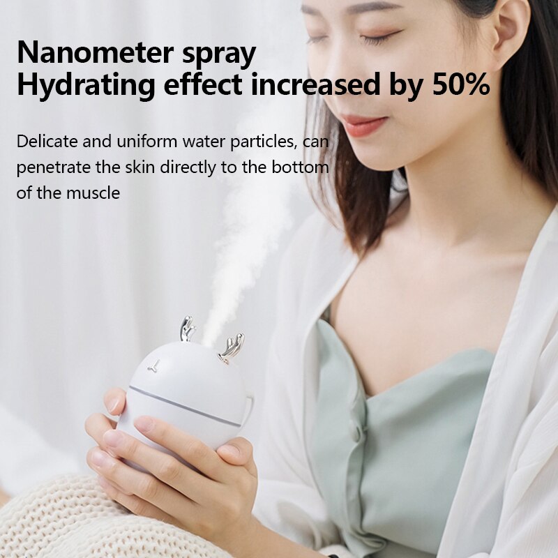 Portable Mini 300ml Humidifier cup USB Ultrasonic Car Aroma Diffuser Mist Maker Air Humidifier Purifier Ultrasonic LED Lamp