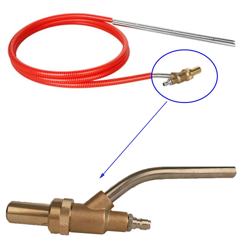 1/4Inch Copper Hose Pipe Joint Connector High Pressure Washer Sand Blasting Blaster Connection 21CM Sandblasting Hose Pipe Joint