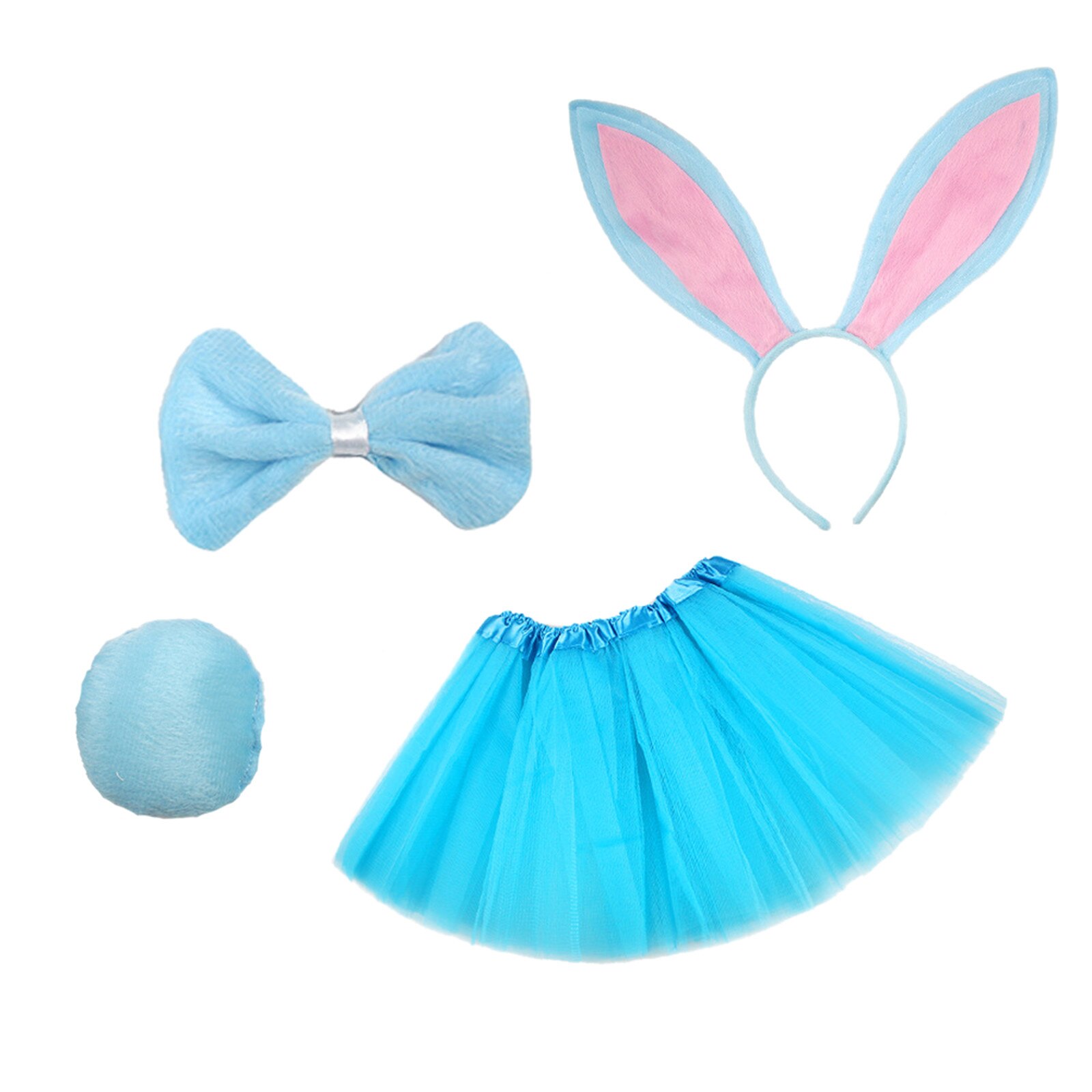Disfraz de Halloween de conejo para niña, vestido de tutú rosa, conjunto de orejas, diademas orejas Conejo, faldas, trajes para niños