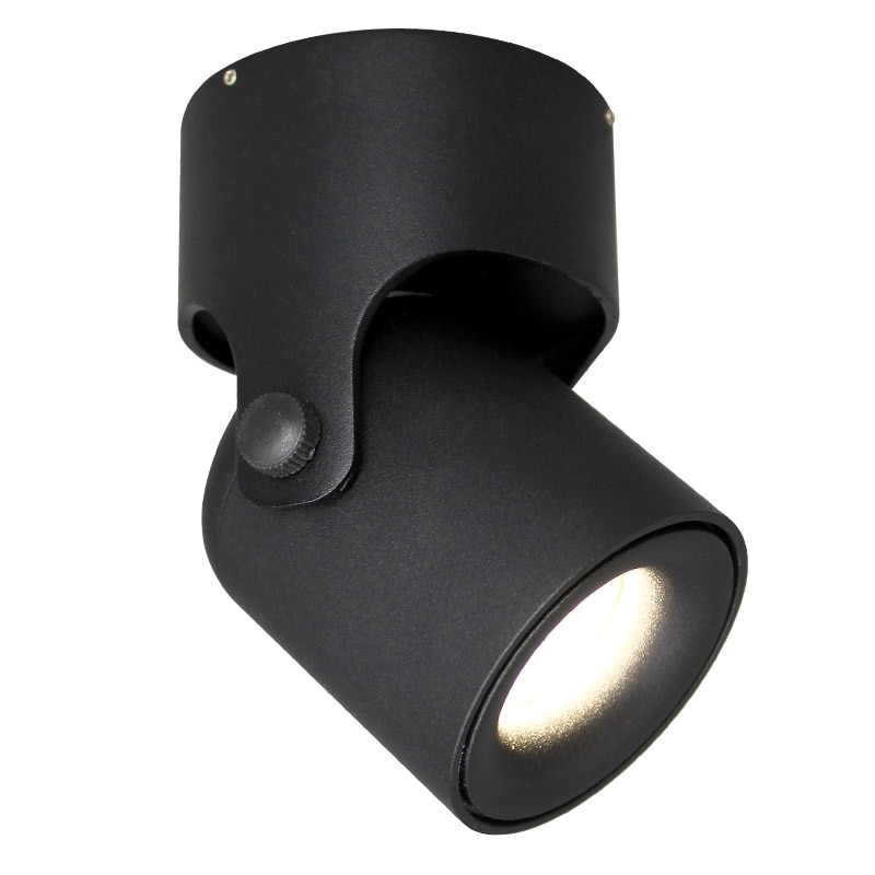 Aisilan ledet taklampe spot light downlight overflatemontert cob bakgrunnslys justerbar 180 grader foajé soverom lys