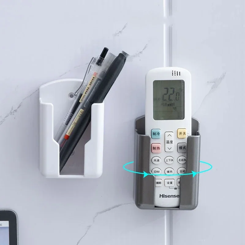 Telecomando per condizionatore d'aria Scatola portaoggetti bianca universale montata a parete Staffa per supporto per telecomando Scatola portaoggetti Accessori da cucina