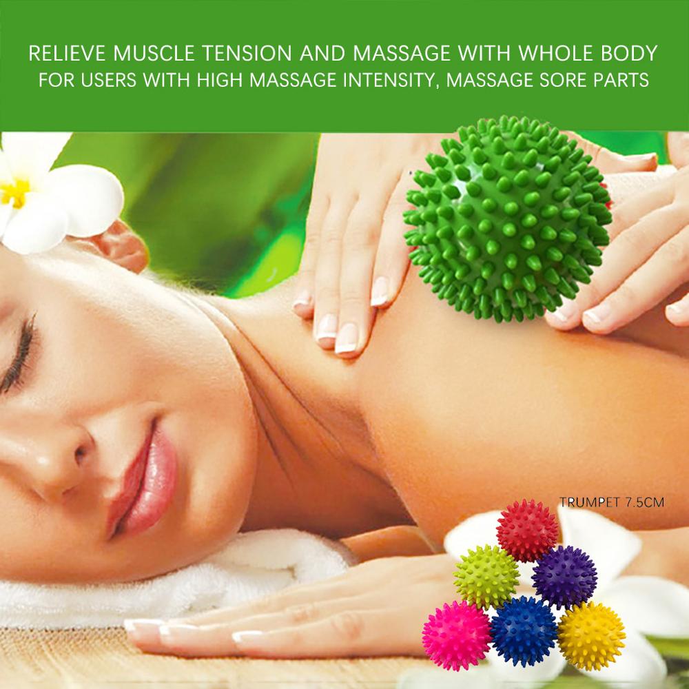 PVC stachelige Ball Massage akupunktur punkt Griff Ball spitze nagel Faszie Yoga Ball Fitness Ball igel Ball (7,5 CM)