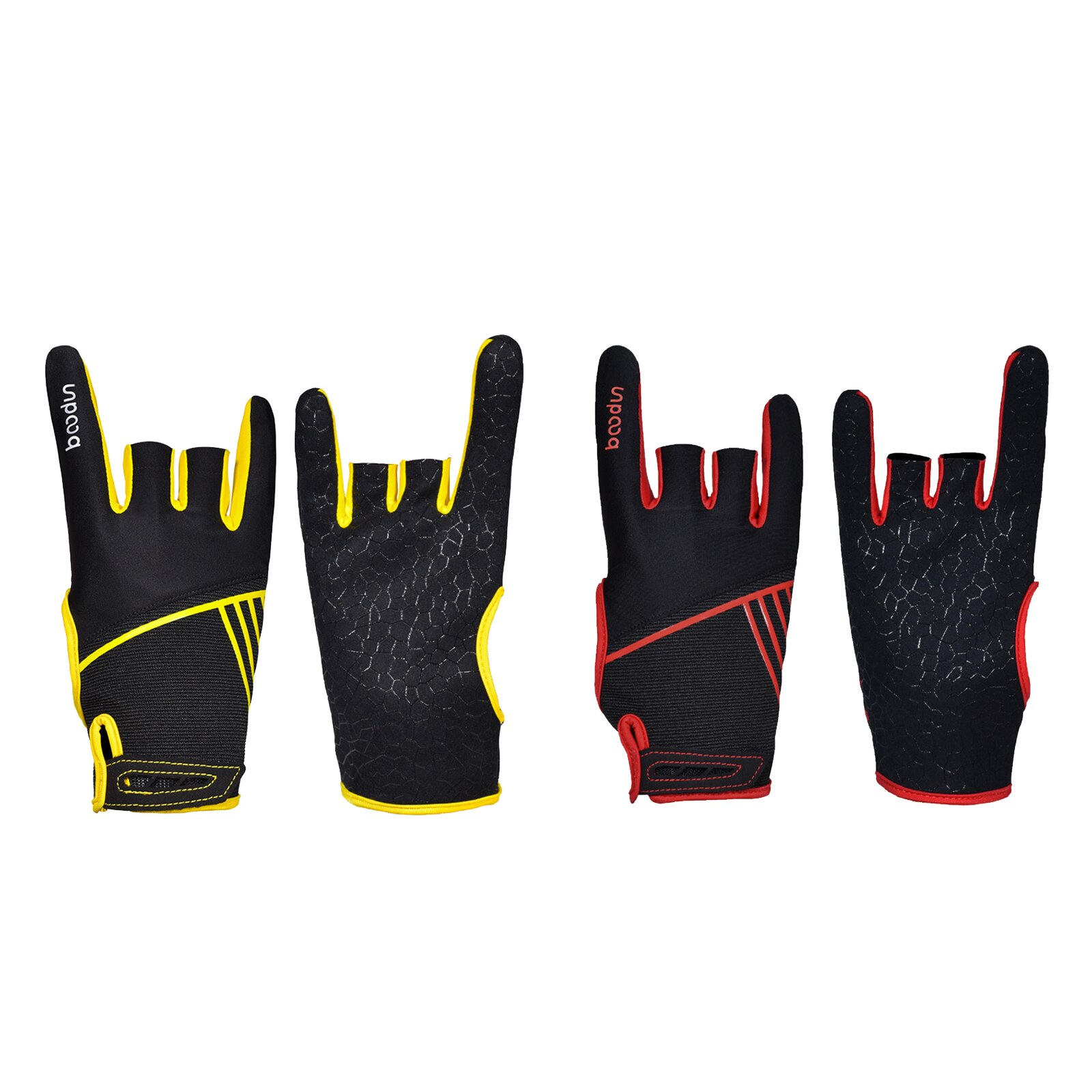 1Pair Bowling Glove Anti-slip Men Women Half Finger Cycling Gloves Sports Equipment Breathable Gloves for Biking Bowling