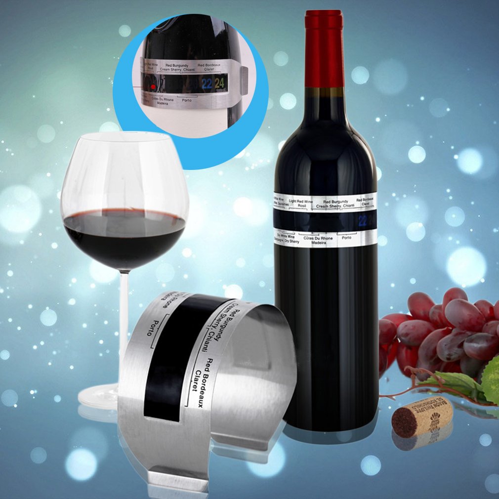 In Acciaio Inox Intelligente Display LCD Bottiglia di Vino Rosso Elettrico Termometro Digitale Tester di Temperatura Utensili Da Cucina