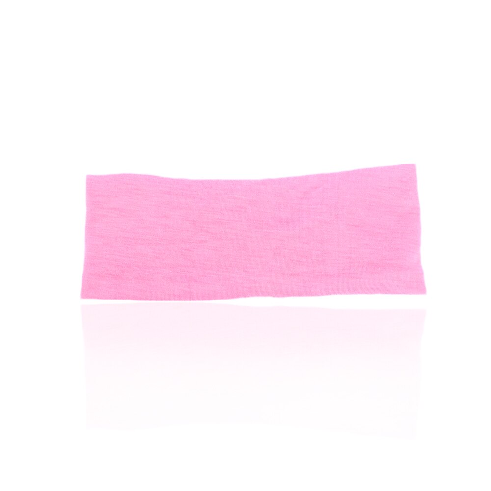 Hoofdband Yoga Basketbal Gym Sport Stretch Hoofd Haarband Zweet Effen Kleur Katoen Hoofdband Universele: Pink