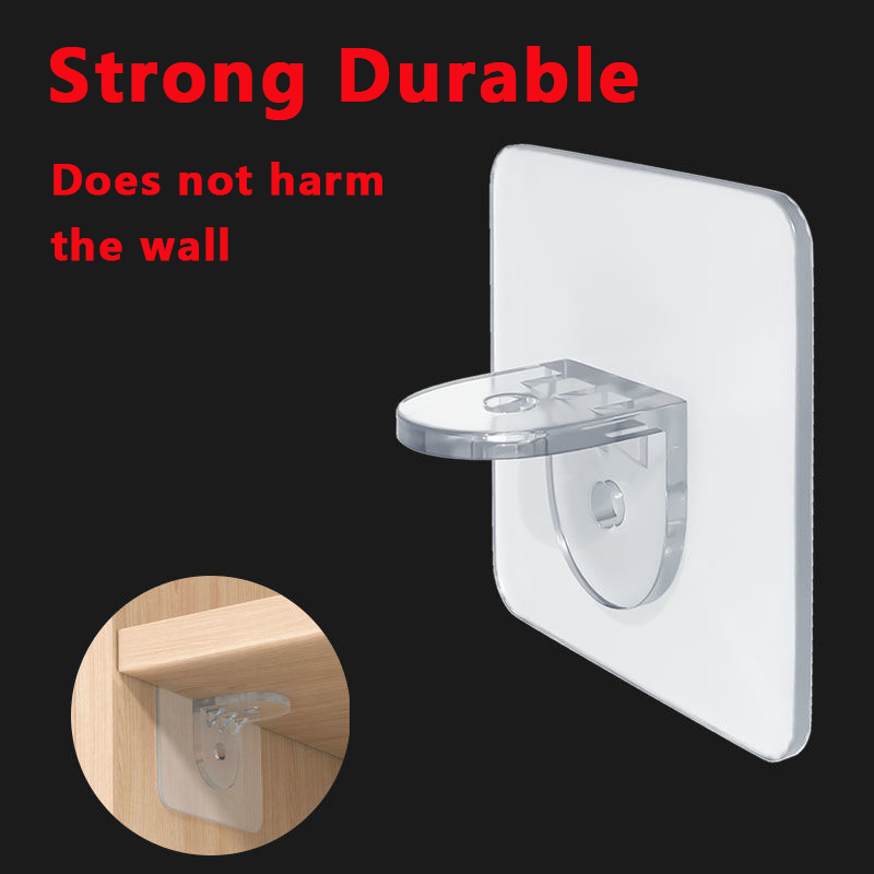 4/8/12pcs Shelf Support Hooks Adhesive Shelf Support Pegs Closet Cabinet Shelf Support Clips Wall Hanger for Kitchen Bathroom