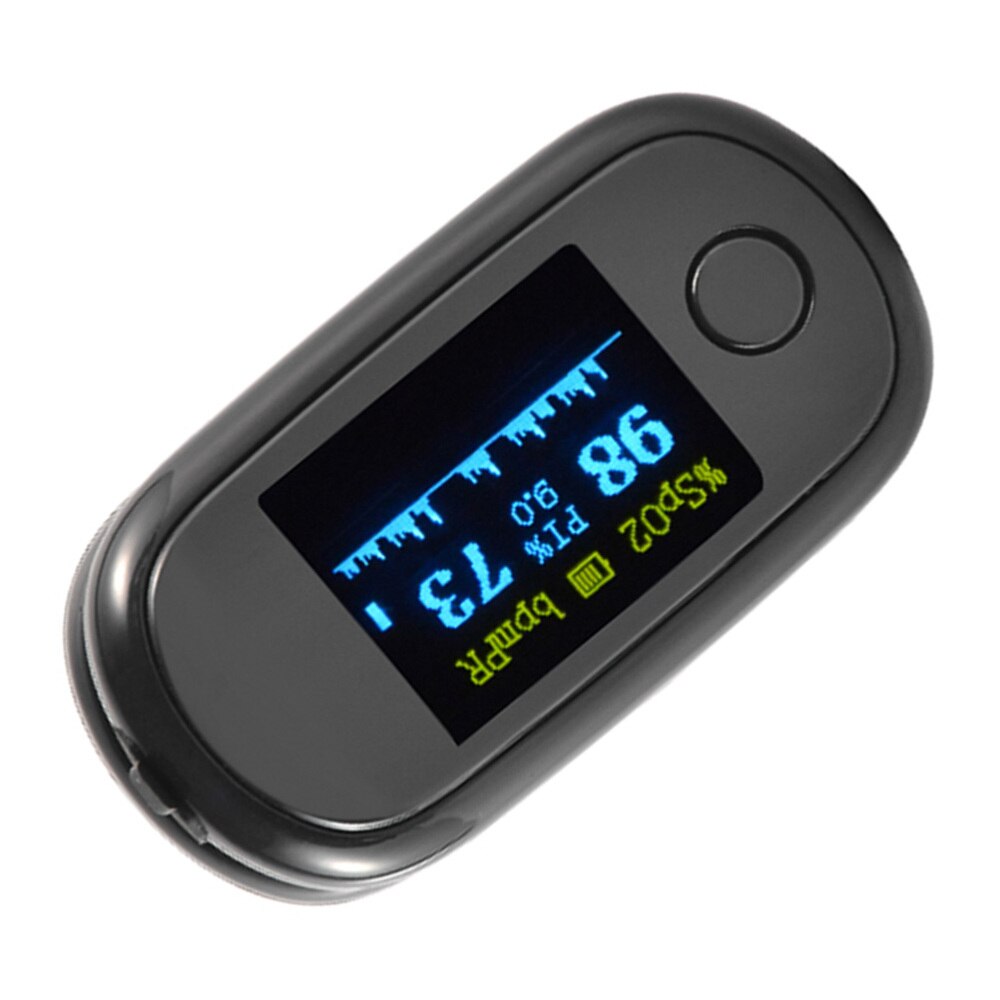 Usb Charing Oximeter Vinger Clip Blood Oxygen Monitor Polsslag Oxygen Oximeter Voor Mannen Vrouwen (Zwart)