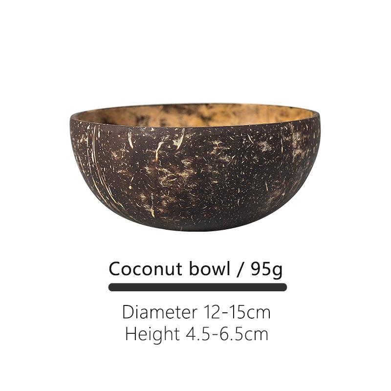 Eco Vriendelijke Natuurlijke Kokosnoot Kom Houten Ramen Fruit Salade Noedelkom Rijstkom Craft Decoration Leuke Soepkom Set