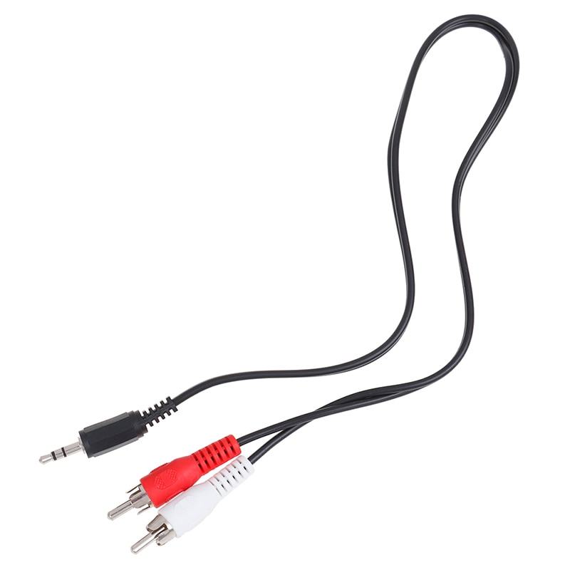 0.5m 3.5mm jack para 2 cabos de áudio rca 3.5 macho para rca macho banhado a ouro cabo coaxial aux para o amplificador de dvd da tevê do portátil