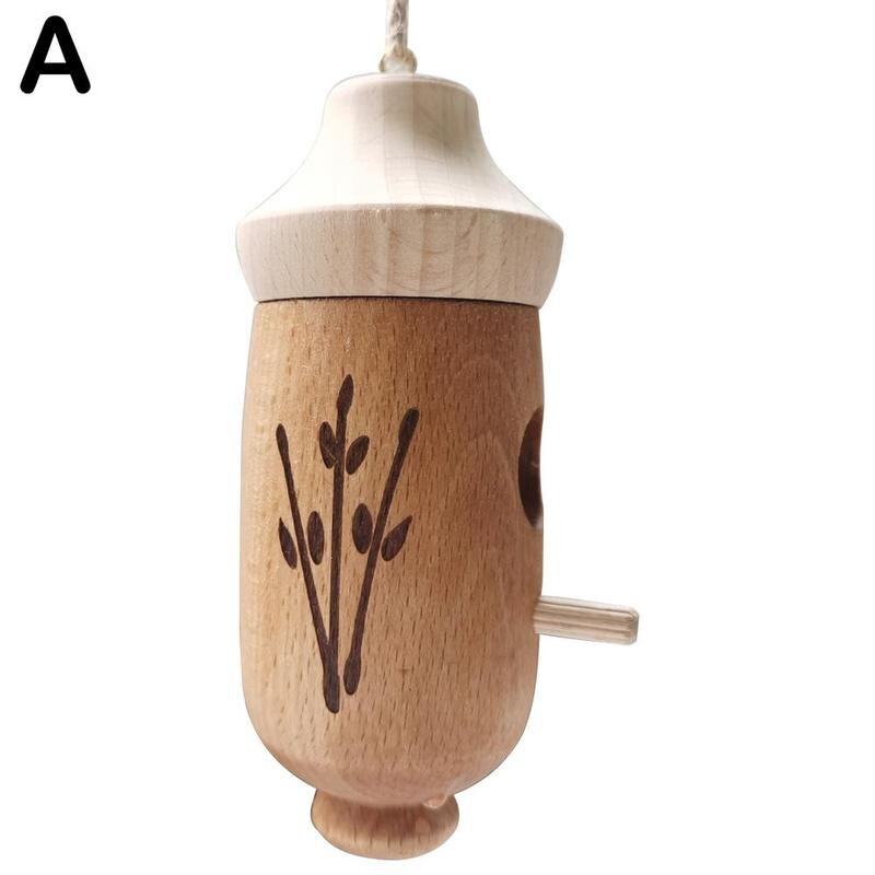 Hanging Wooden Hummingbird House Outdoor Hanging Wooden Bird Feeder Swing Hummingbird Nest For Wren Swallow Sparrow Finch Houses: A