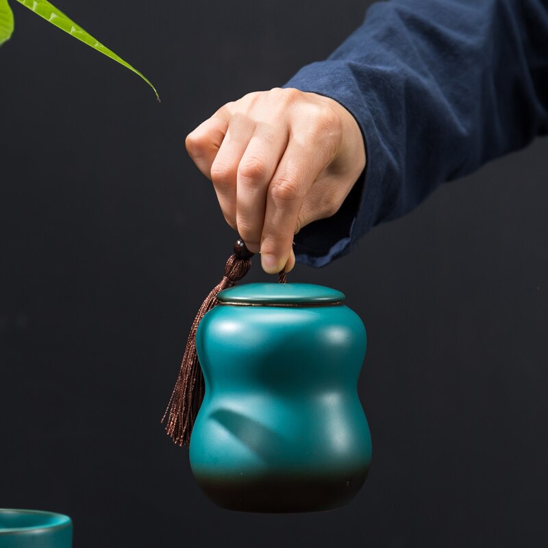 JIA-GUI LUO Ceramic tea container Tea Caddies tea organizer coffee container tea storage tea bag storage box D111