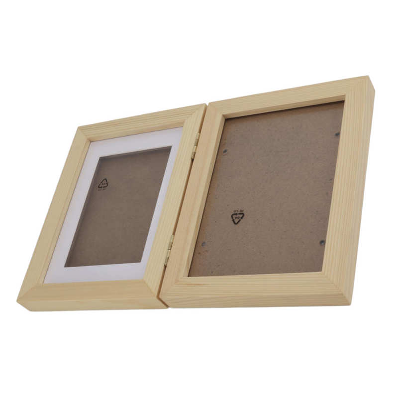 Pet Pawprint Keepsake DIY Pet Paw Print Frame Kit Snap in Fixing Simple Pine Wood Unique for Pet