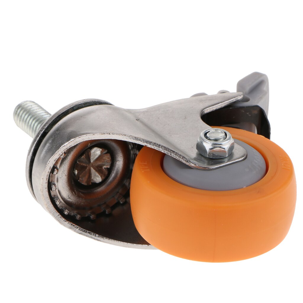 1pcs Heavy Duty Caster Set 2'' Wheels With Brake Stem Casters 40-70kg